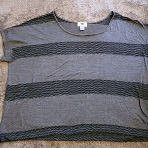 Old Navy striped crop top with cap sleeves